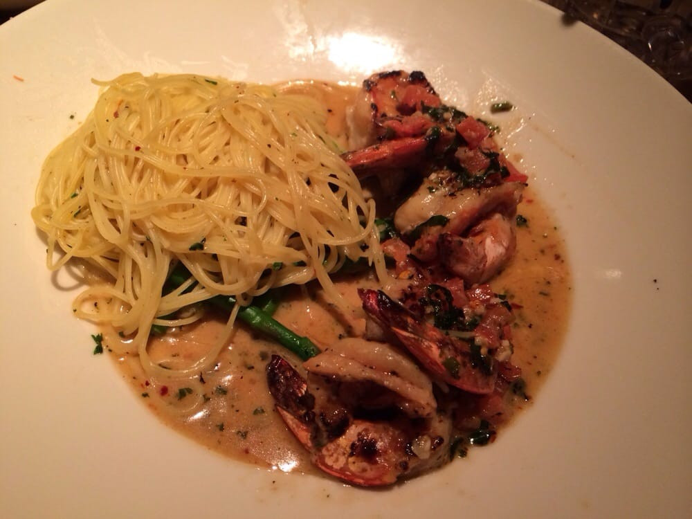 Shrimp With Angel Hair Pasta Cheesecake Factory
 590 calories meal It is called sautéed shrimp with angel