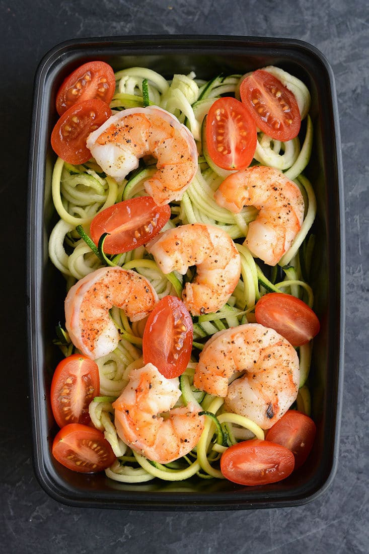 Shrimp Zucchini Noodles
 Meal Prep Shrimp Zucchini Noodles Paleo Low Carb