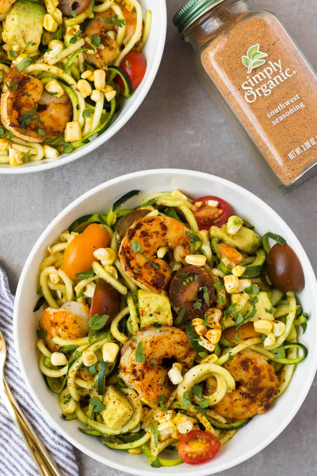 Shrimp Zucchini Noodles
 Southwest Shrimp Zucchini Noodles Eat the Gains