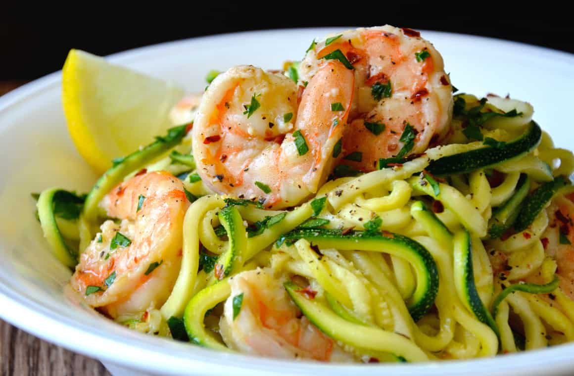 Shrimp Zucchini Noodles
 Just a Taste