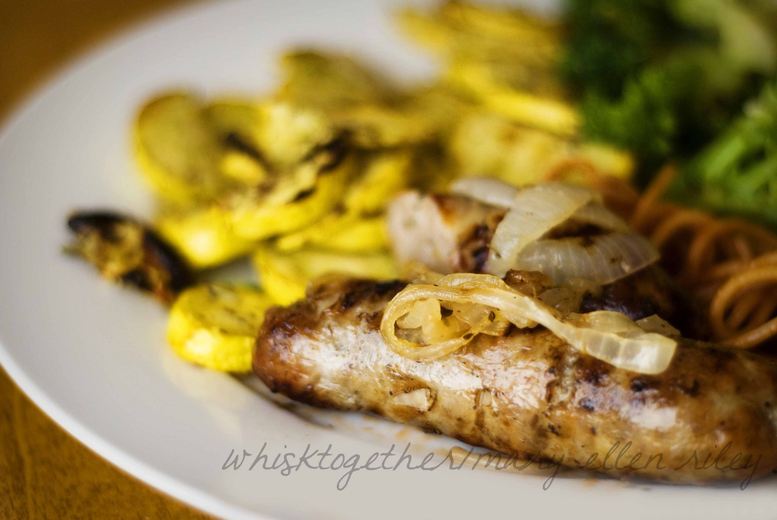 Side Dishes For Grilled Sausage
 Grilled Sausages with ions and Grilled Squash Side Dish