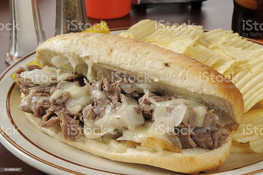 Side Dishes For Philly Cheese Steak
 Philly Cheese Steak Sandwich With Side Potato Chips