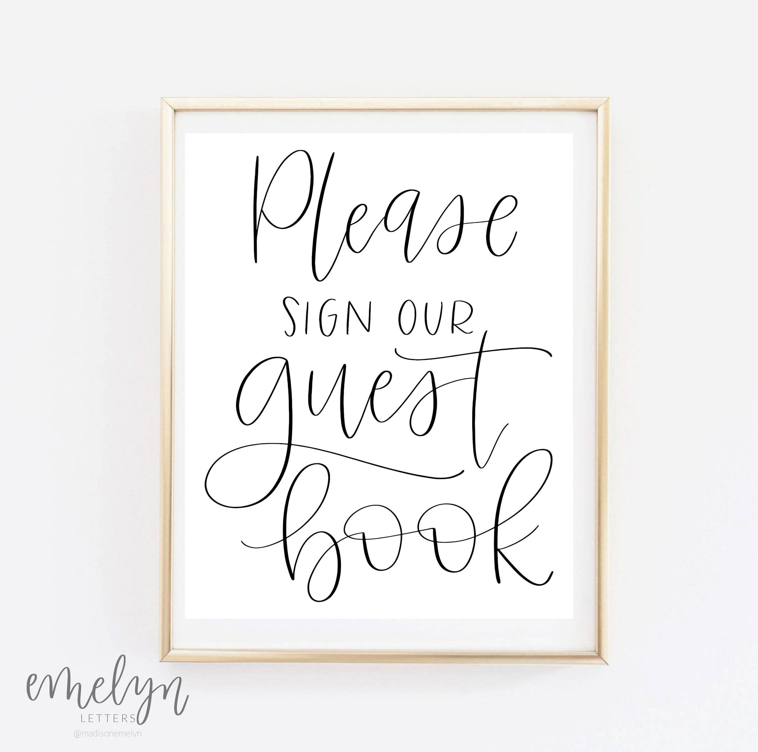 Signing Guest Book Wedding
 Please Sign Our Guest Book Wedding Print Guestbook Sign