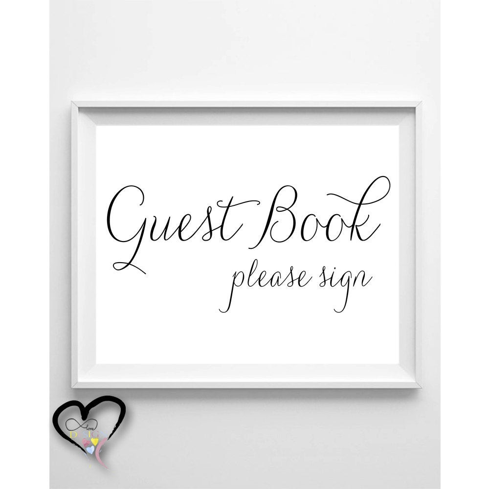 Signing Guest Book Wedding
 Wedding Guest Book Sign Please Sign Our Guest Book Wedding