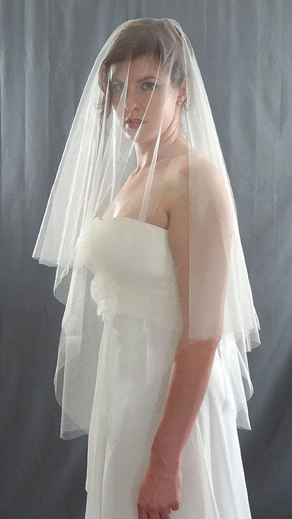 Silk Tulle Wedding Veil
 French Silk Tulle Drop Veil Circular Wedding Veil Soft