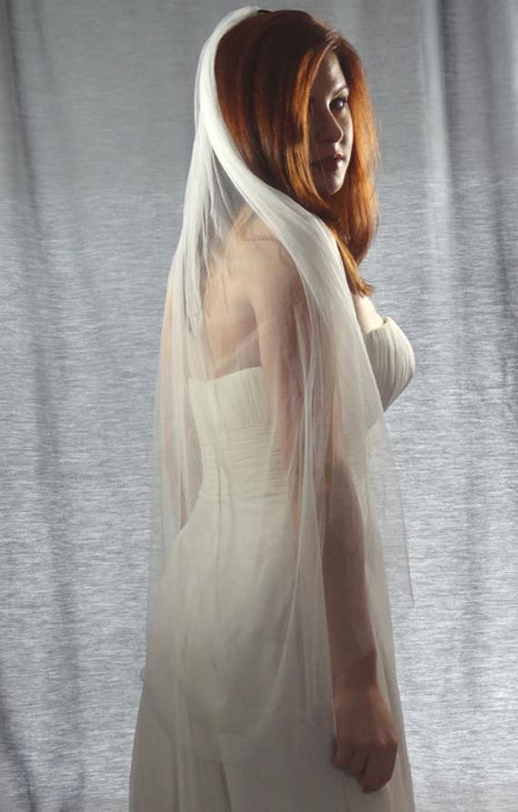 Silk Tulle Wedding Veil
 French Silk Tulle Veil Silk Wedding Veil by