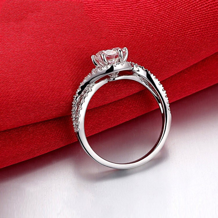 Silver Diamond Engagement Rings
 Latest Luxury 925 Silver Diamond Engagement Ring