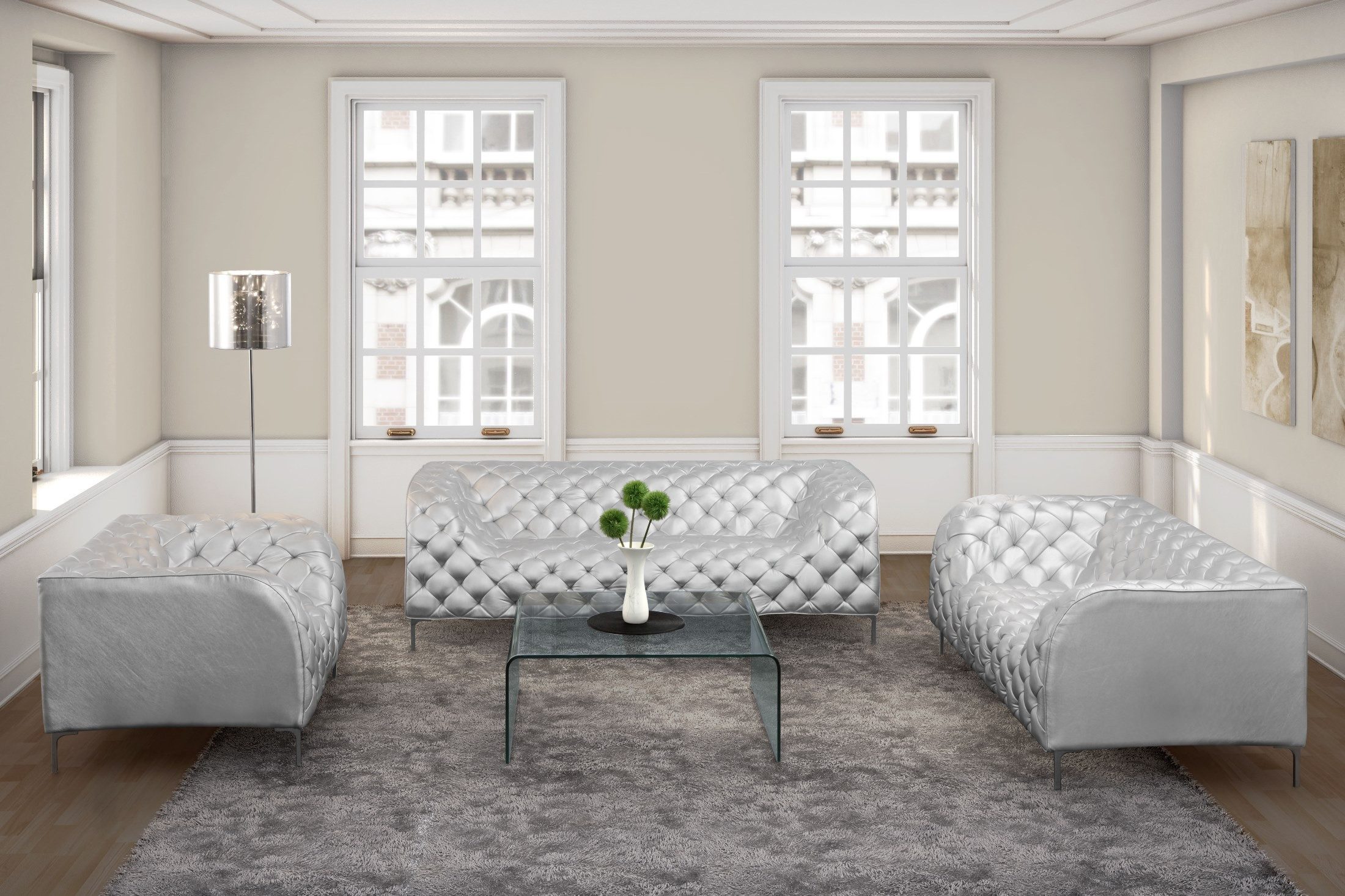 Silver Living Room Tables
 Providence Silver Living Room Set from Zuo Mod