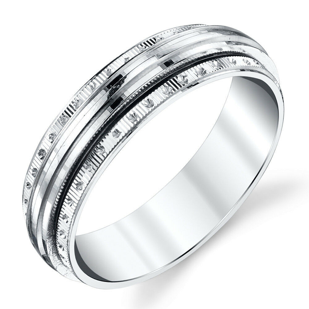 Silver Wedding Rings For Men
 925 Sterling Silver Mens Wedding Band Ring fort Fit