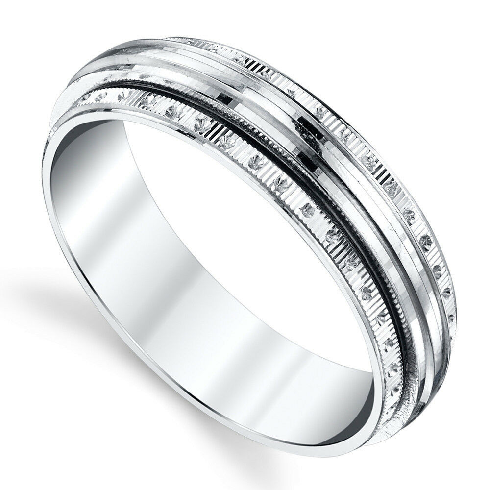 Silver Wedding Rings For Men
 925 Sterling Silver Mens Wedding Band Ring fort Fit