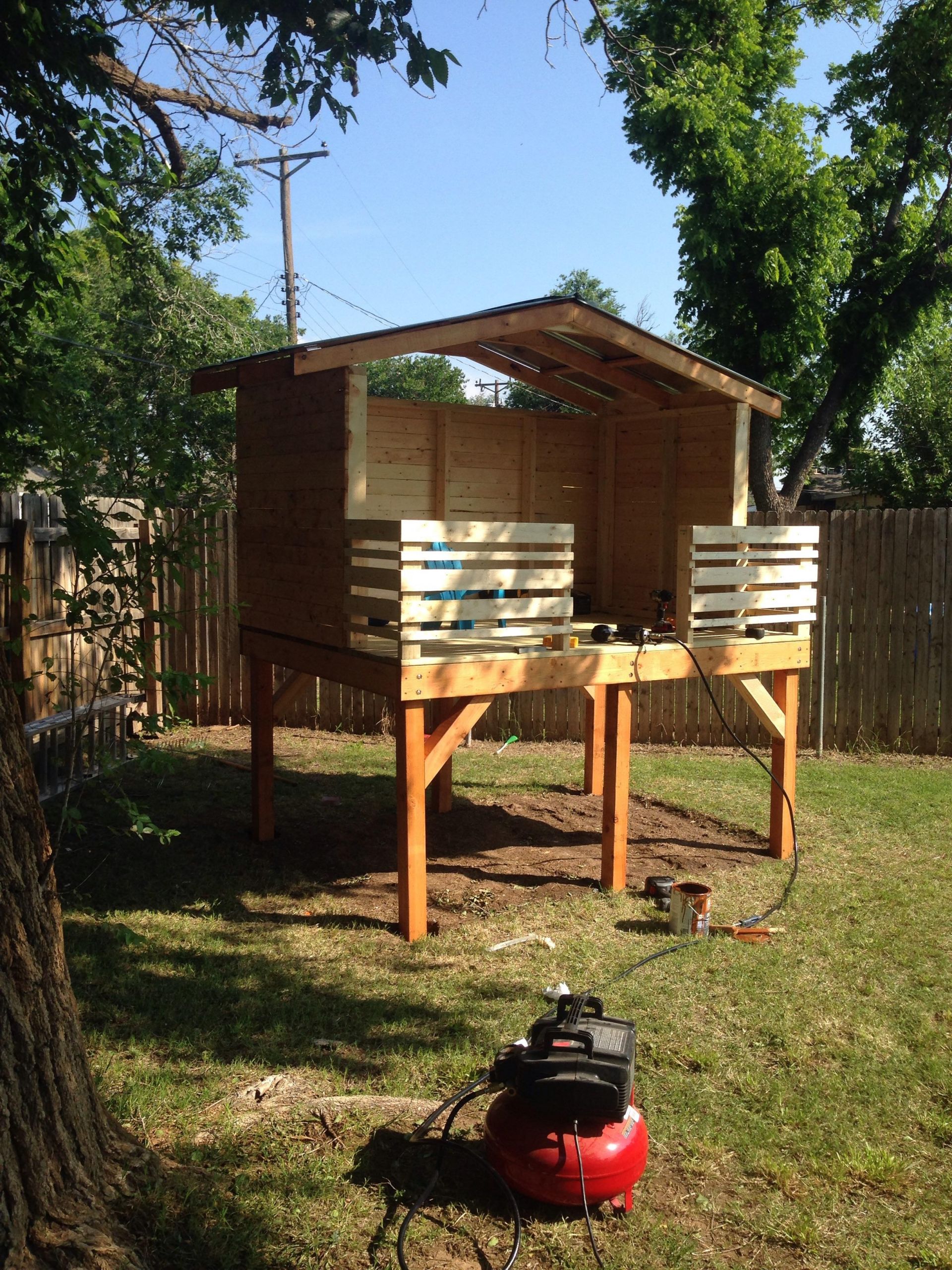 Simple Backyard Fort Plans
 Dad Chronicles His DIY Backyard Fort Project