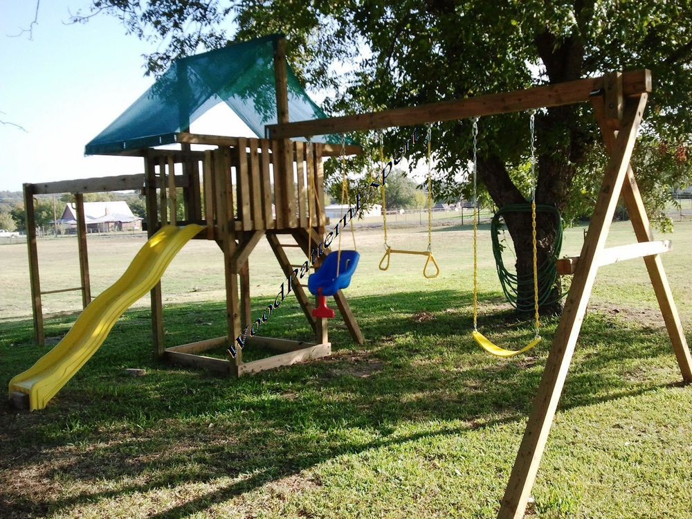 Simple Backyard Fort Plans
 PLAY FORT SWING SET Paper Patterns BUILD WOOD PLAY GROUND