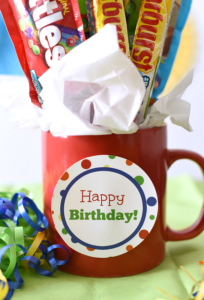 Simple Birthday Gift Ideas
 Easy Birthday Gift Idea Candy Bouquet in a Mug – Fun Squared