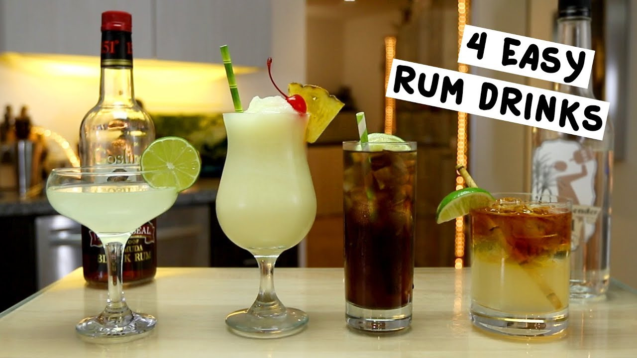 Simple Rum Drinks
 Four Easy Rum Drinks