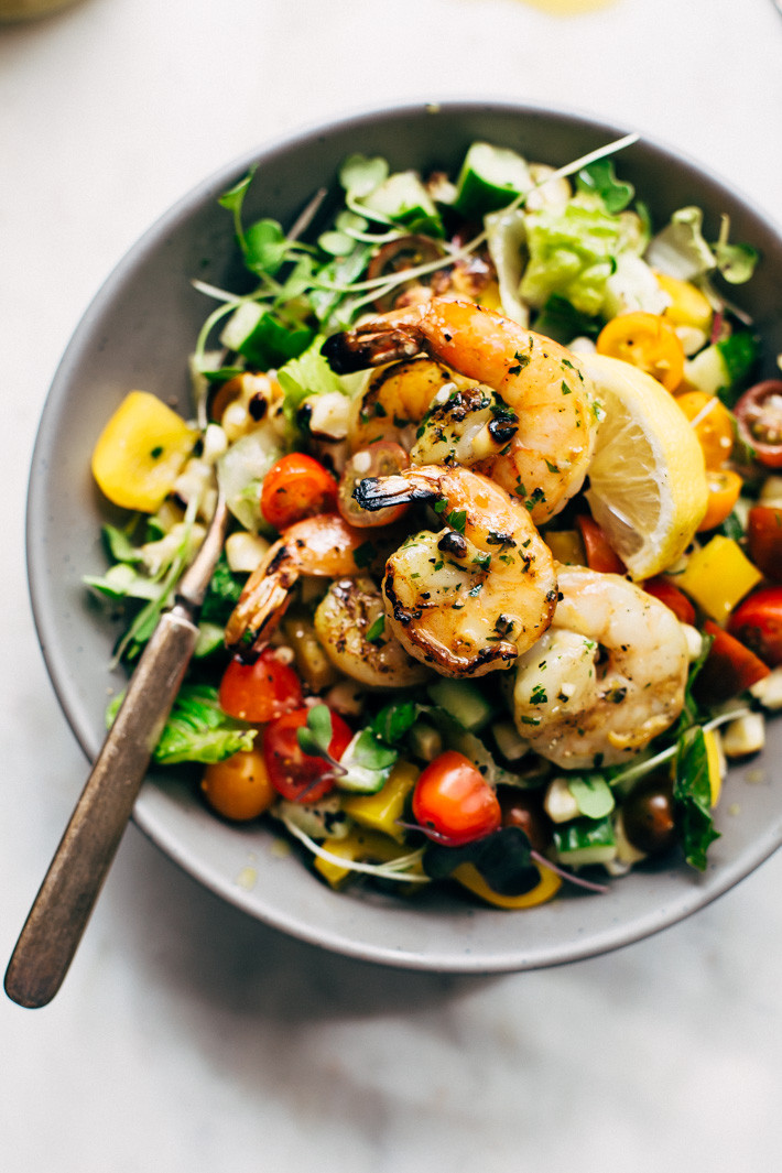 Simple Shrimp Salad
 Super Fresh Grilled Shrimp Salad with Honey Mustard