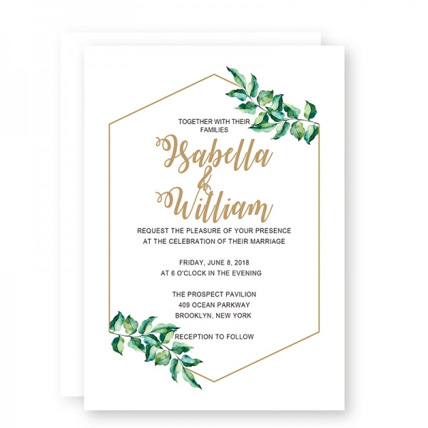 Simple Wedding Invitation Wording
 Printable Modern Simple Wedding Invitations with Olive