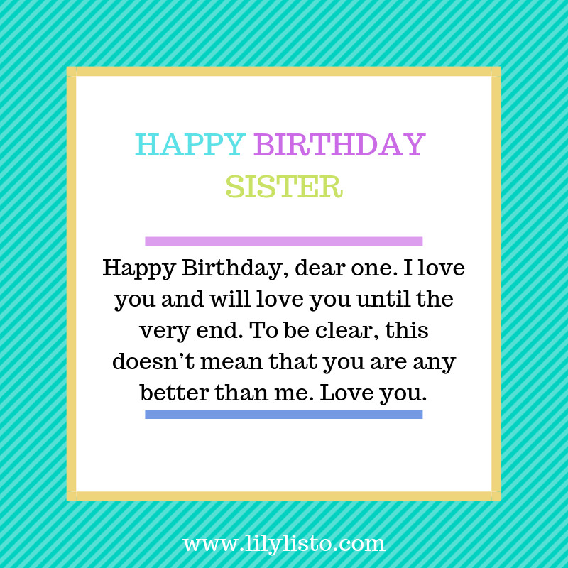 Sister Birthday Wishes Funny
 Funny Birthday Wishes for Younger Sister Little Sister