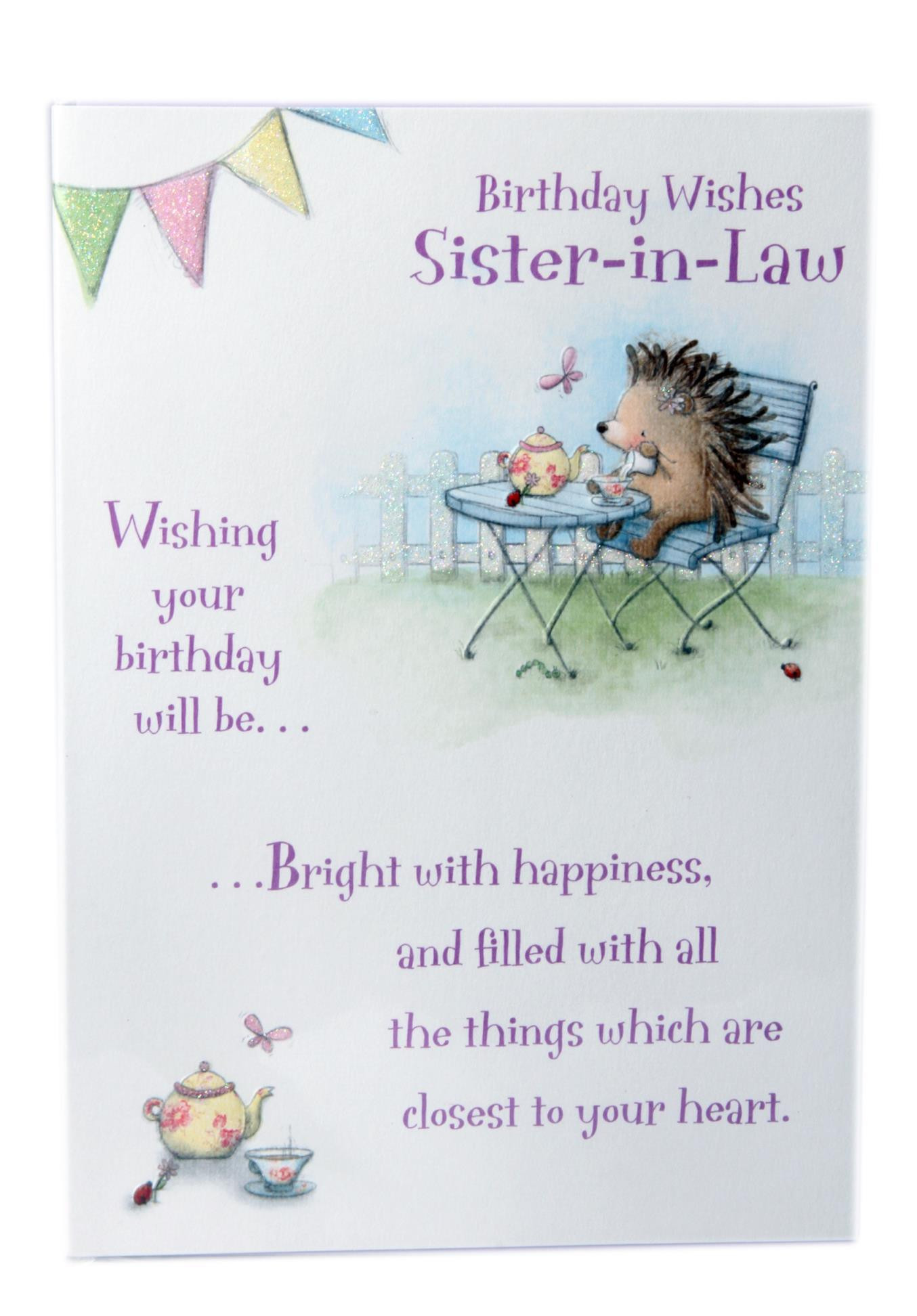 Sister In Law Birthday Card
 Happy Birthday Sister In Law Quotes & Wishes