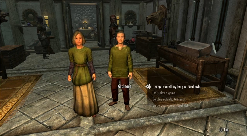 Skyrim Can'T Give Child Gift
 Exploring Gender Roles in the Virtual Dollhouse of Skyrim