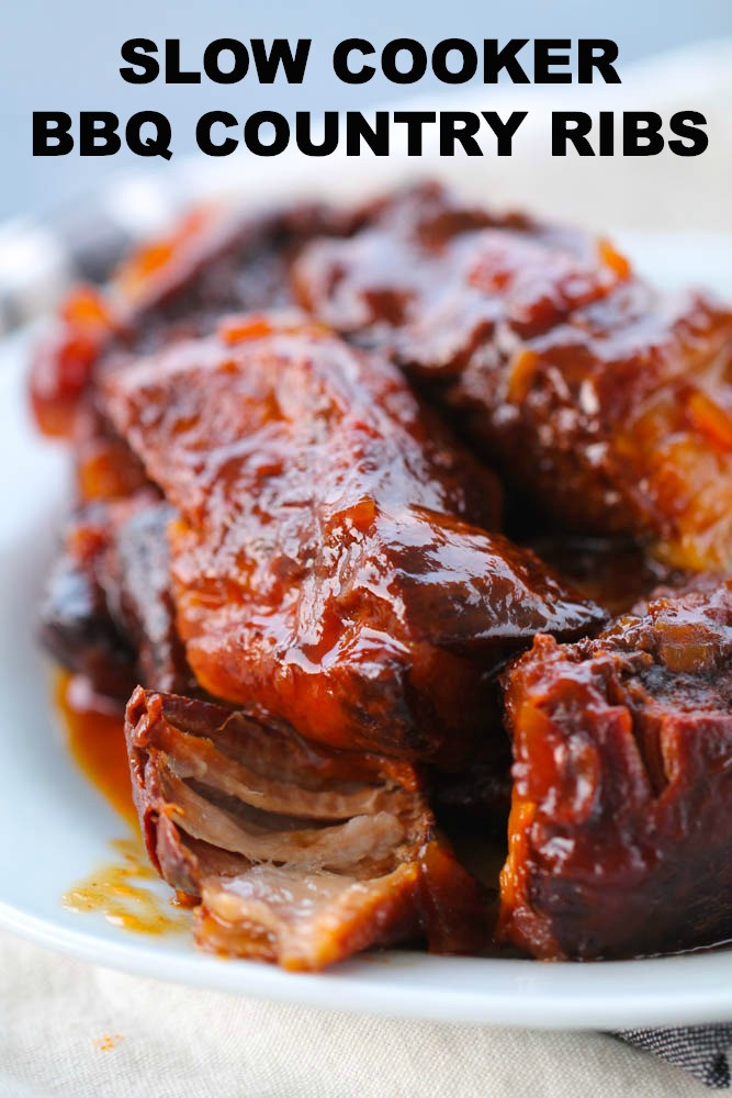 Slow Cooker Boneless Pork Ribs Not Bbq
 Slow Cooker BBQ Country Style Ribs