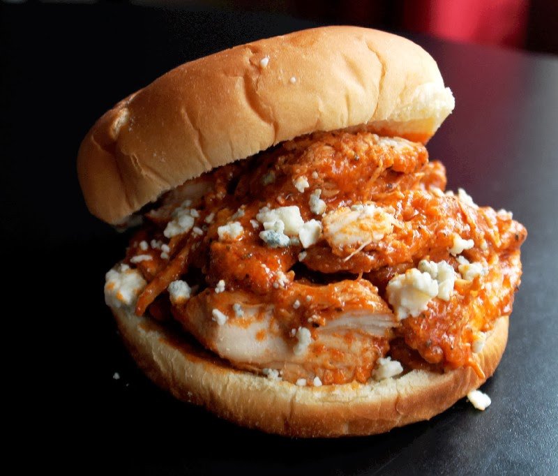 Slow Cooker Buffalo Chicken Sandwiches
 Creole Contessa Easy Slow Cooker Pulled Buffalo Chicken