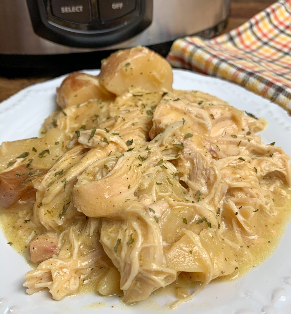 Slow Cooker Chicken And Potatoes With Gravy
 Slow Cooker Creamy Ranch Chicken and Potatoes Back To My