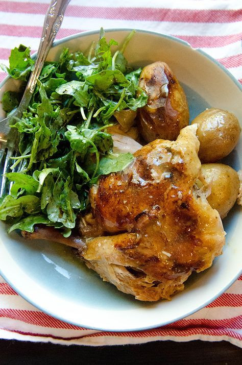 Slow Cooker Chicken And Potatoes With Gravy
 Slow Cooker Whole Chicken & Potatoes With Hard Cider Gravy