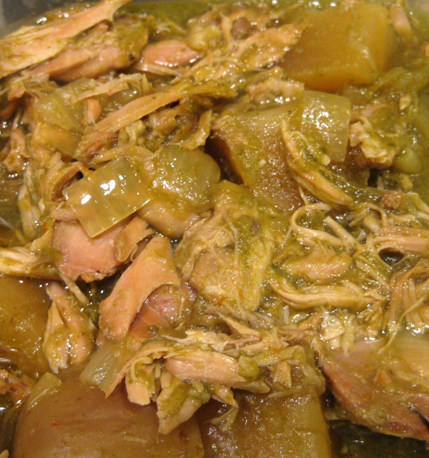 Slow Cooker Chicken Chili Verde
 Oishikatta 美味しかった Easy Chicken Drumstick Chile Verde