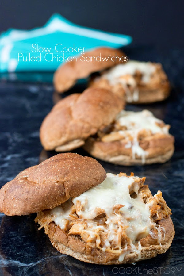 Slow Cooker Pulled Chicken Sandwiches
 Slow Cooker Pulled Chicken Sandwiches from Cook the Story