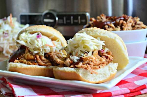 Slow Cooker Pulled Chicken Sandwiches
 Slow Cooker BBQ Pulled Chicken Sandwiches