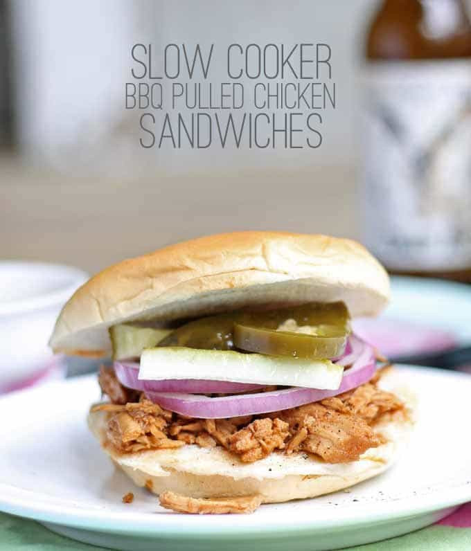 Slow Cooker Pulled Chicken Sandwiches
 Slow Cooker BBQ Pulled Chicken Sandwices