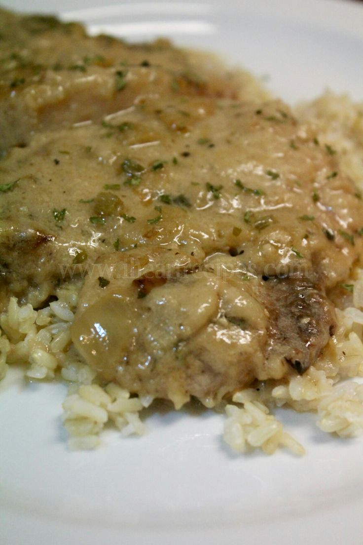Slow Cooker Smothered Pork Chops Cream Of Mushroom
 smothered pork chops this is the one I made Serving over