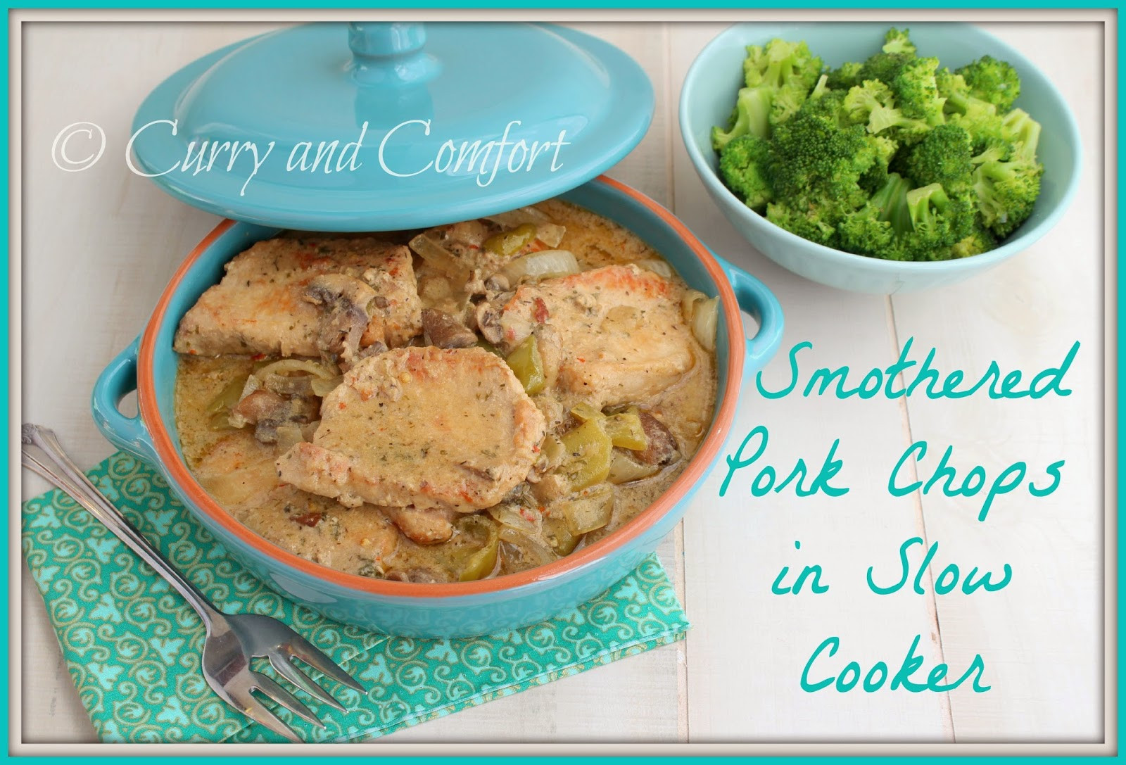 Slow Cooker Smothered Pork Chops Cream Of Mushroom
 Kitchen Simmer Smothered Pork Chops in Slow Cooker
