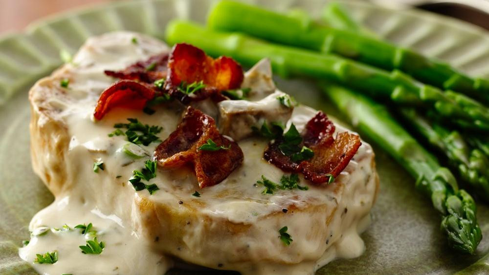 Slow Cooker Smothered Pork Chops Cream Of Mushroom
 Creamy Mushroom Pork Chops recipe from Pillsbury