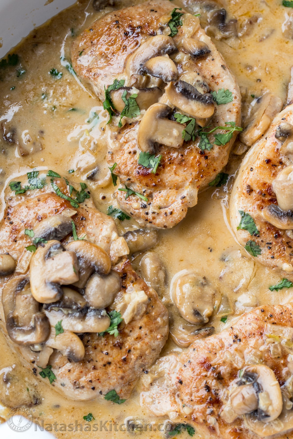 Slow Cooker Smothered Pork Chops Cream Of Mushroom
 Pork Chops in Creamy Mushroom Sauce NatashasKitchen