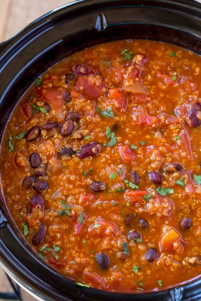 Slow Cooker Vegetarian Chili Quinoa
 Slow Cooker Ve arian Quinoa Chili Cafe Delites