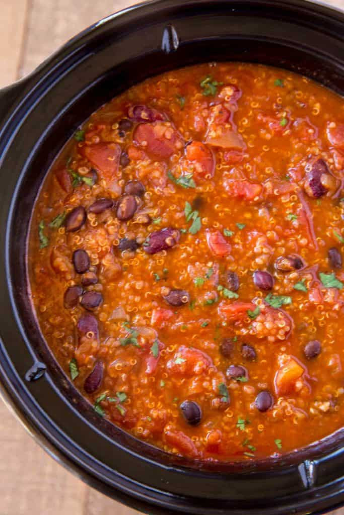 Slow Cooker Vegetarian Chili Quinoa
 Slow Cooker Ve arian Quinoa Chili Cafe Delites