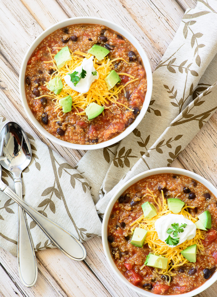 Slow Cooker Vegetarian Chili Quinoa
 Ve arian Slow Cooker Quinoa Chili Almost Supermom