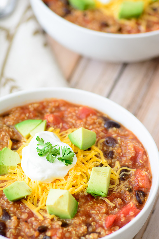 Slow Cooker Vegetarian Chili Quinoa
 Ve arian Slow Cooker Quinoa Chili Almost Supermom