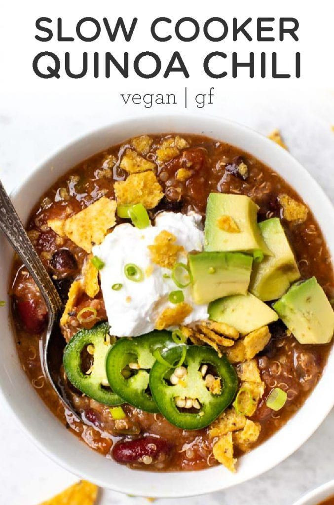 Slow Cooker Vegetarian Chili Quinoa
 Slow Cooker Ve arian Chili with Quinoa Recipe