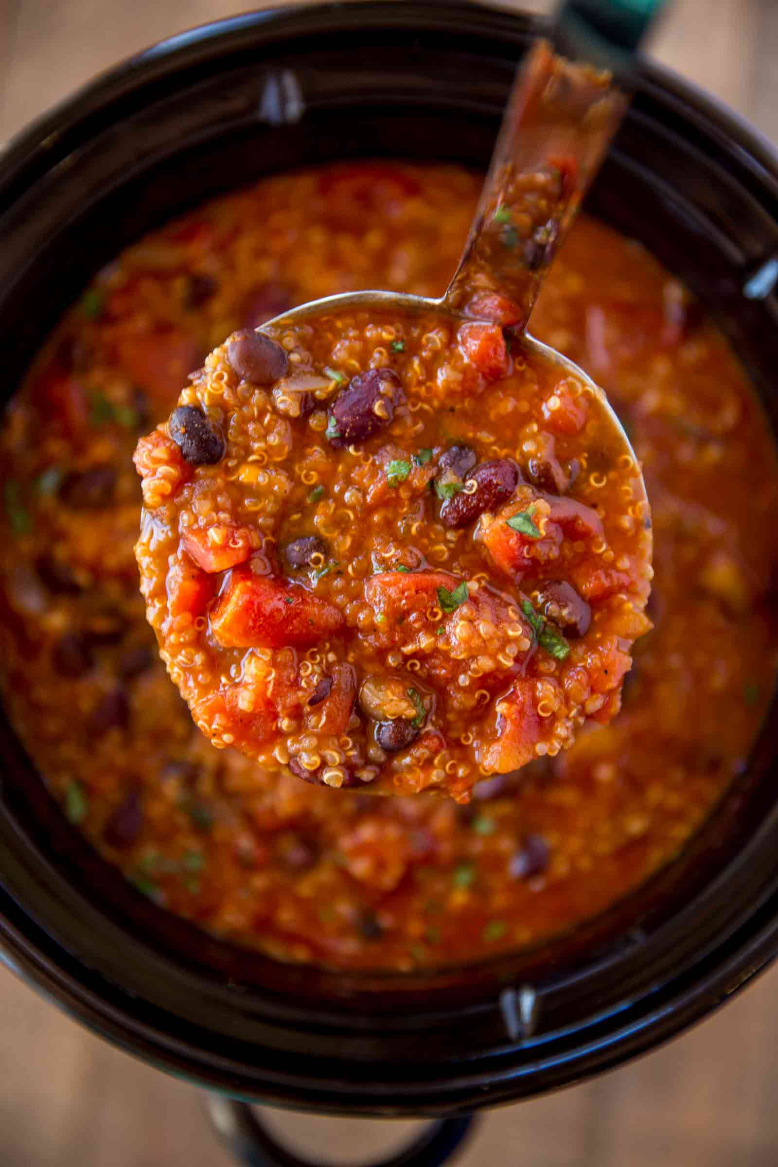 Slow Cooker Vegetarian Chili Quinoa
 Slow Cooker Ve arian Quinoa Chili Cafe Delites