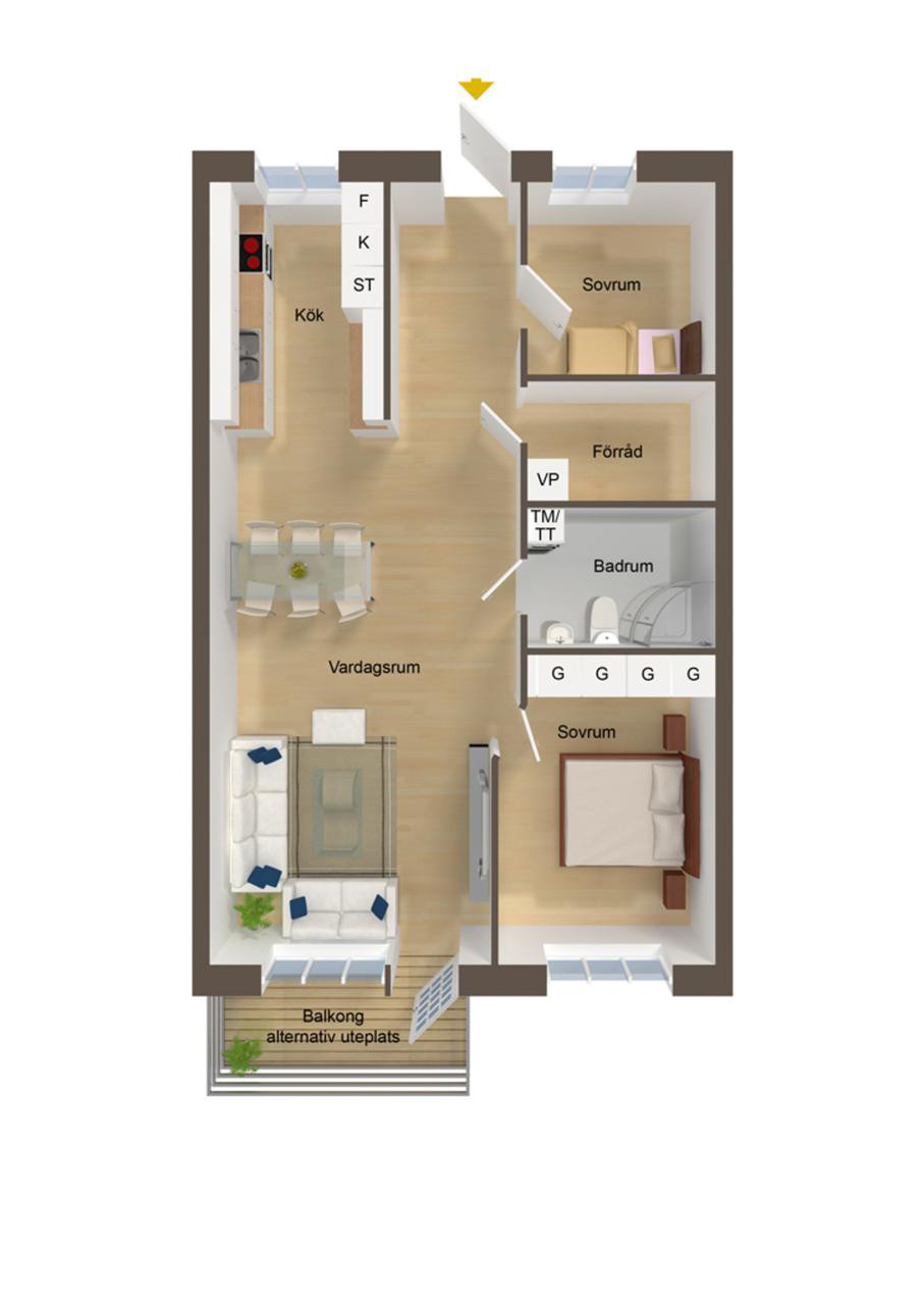 Small 2 Bedroom House Plans
 40 More 2 Bedroom Home Floor Plans