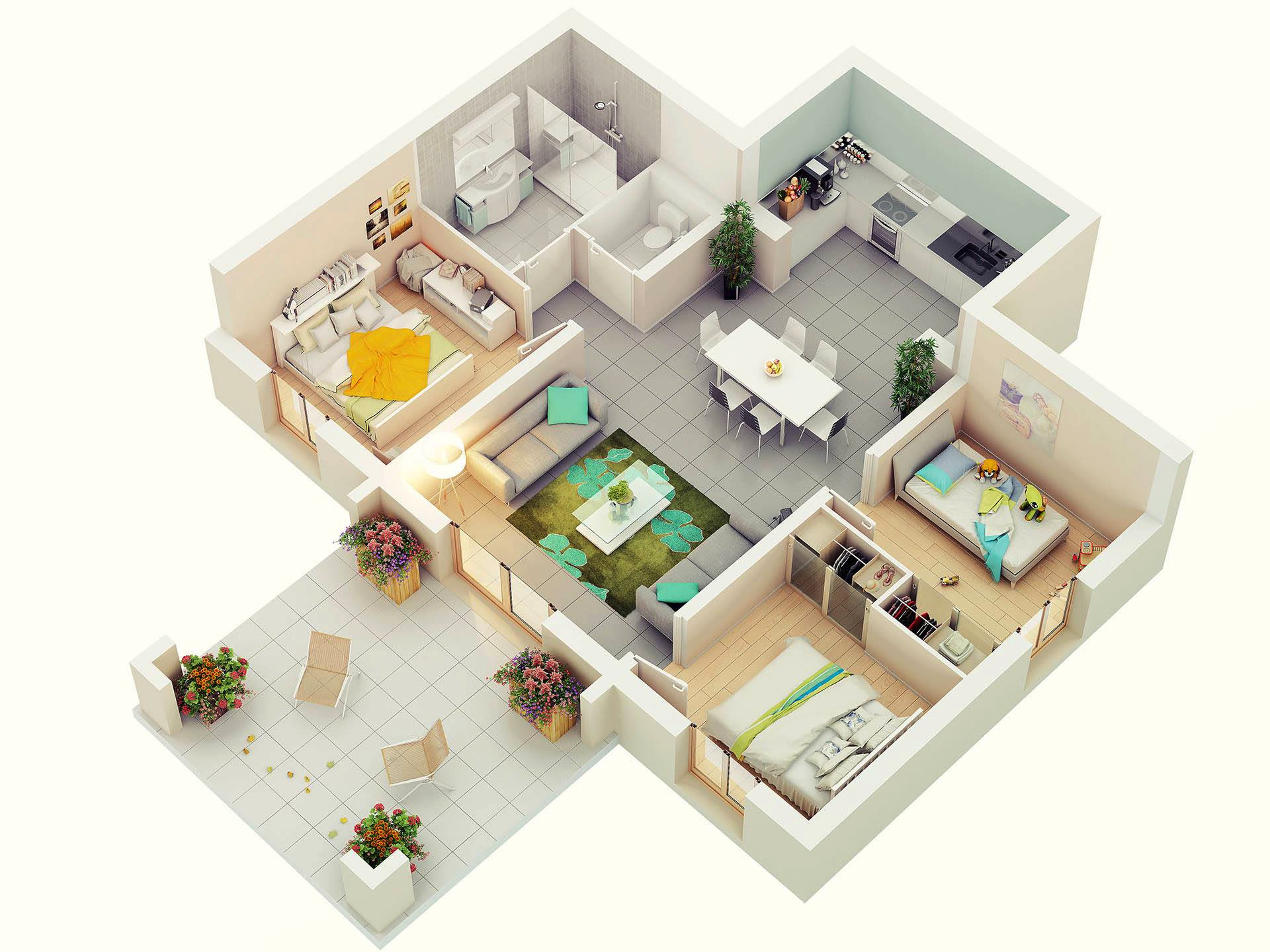 23 Magnificient Small 3 Bedroom House Plans Home Family Style And 