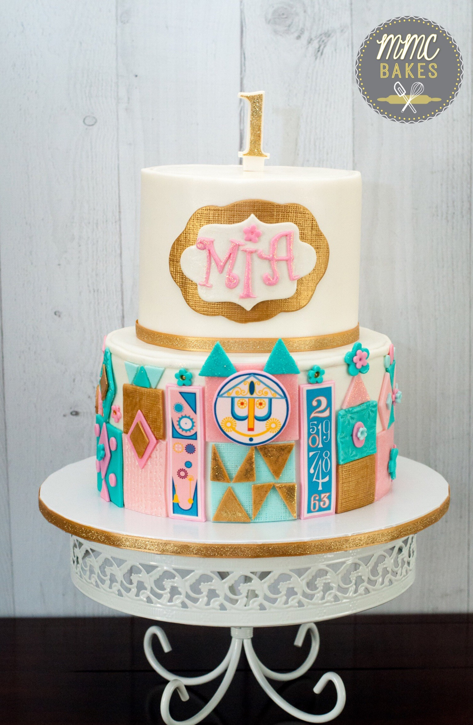 Small Birthday Cakes
 “It’s a Small World” Birthday Cake – MMC Bakes