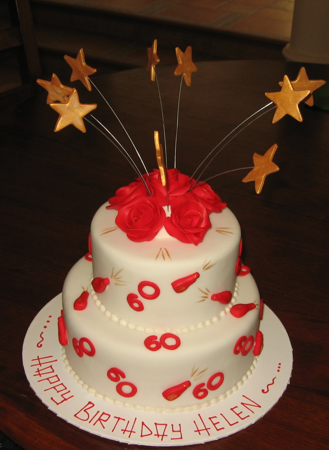 Small Birthday Cakes
 Let Them Eat Cake Small 60th Birthday cake with stars