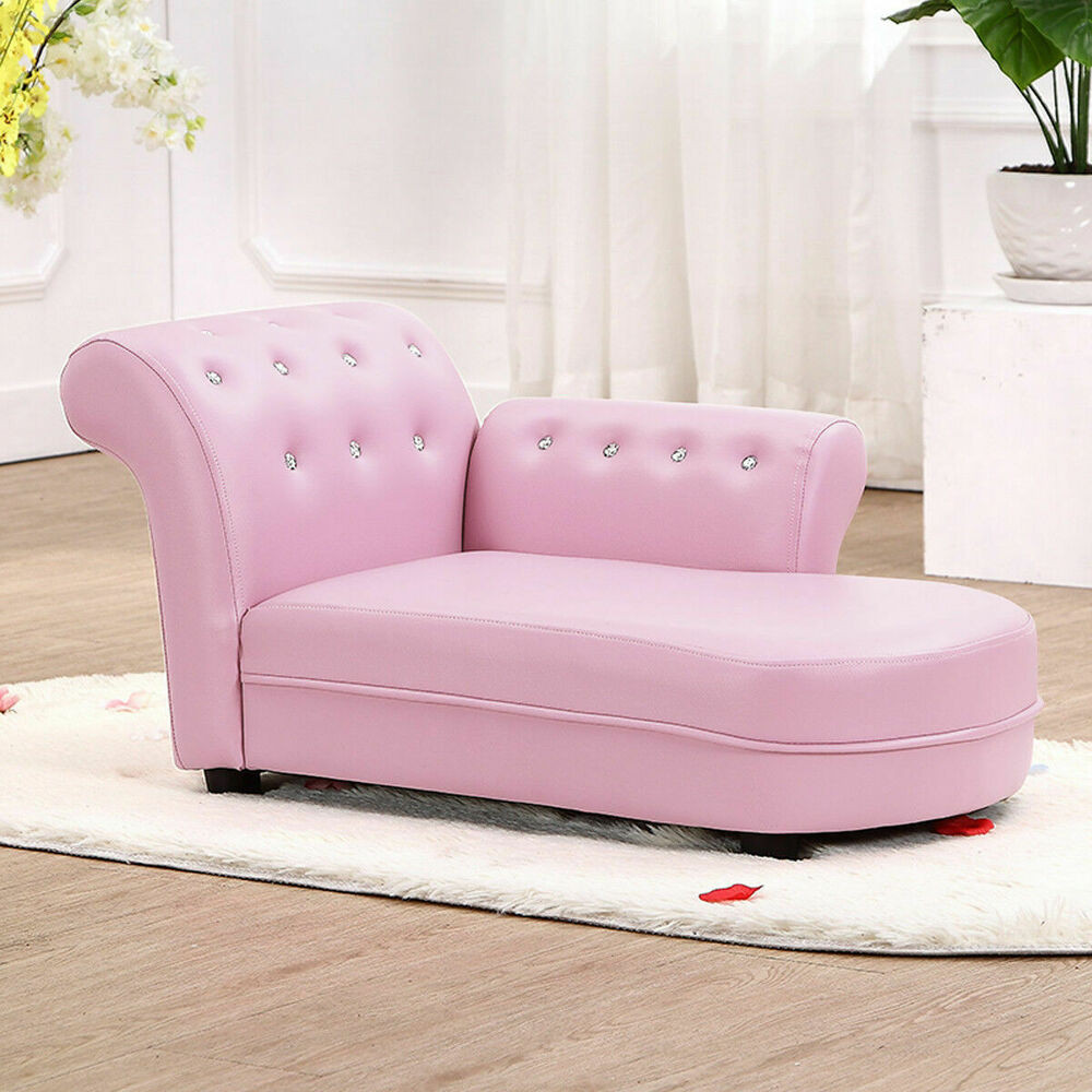 Small Couches For Kids Room
 Pink Kids Sofa Chaise Lounge Armrest Chair Relax Couch