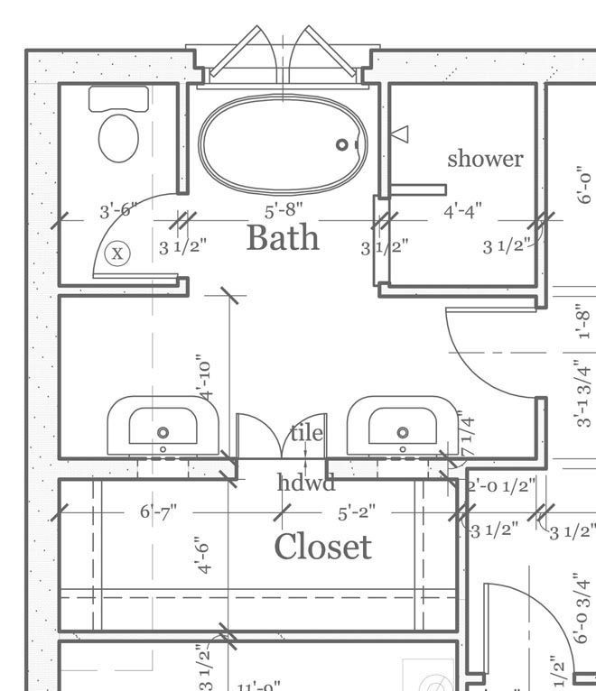 Small Full Bathroom Layout
 Using A Master Bathroom Layout 2892 › Small Bathroom