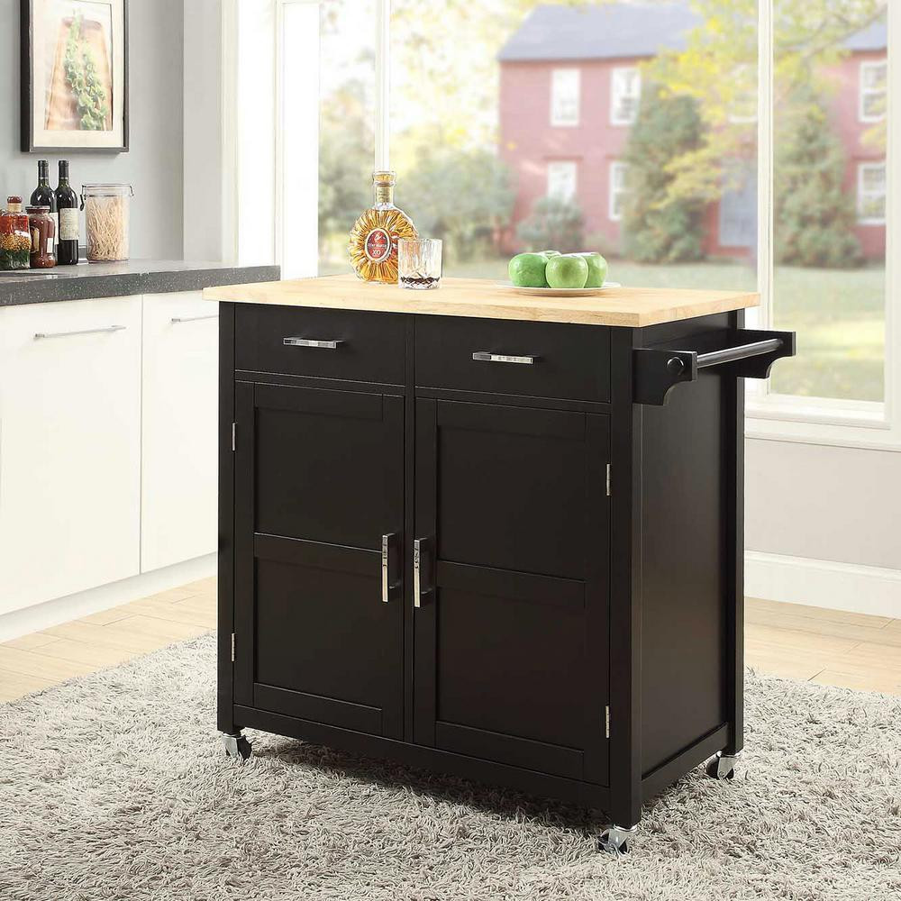 Small Kitchen Cart
 Macie Black Small Kitchen Cart SK A1 BK The Home Depot