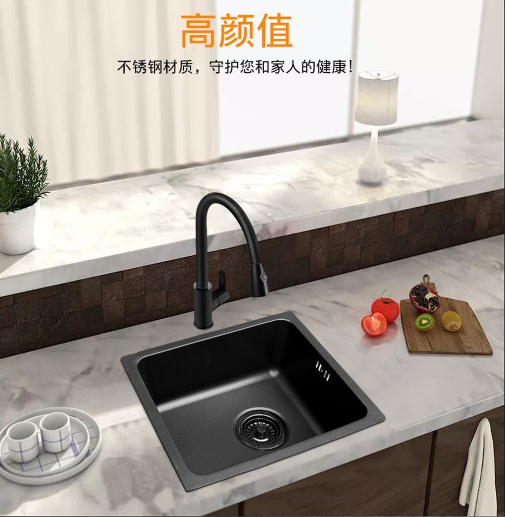 Small Kitchen Sinks
 Black nano bar small sink large single package 304