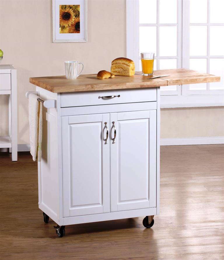 Small Mobile Kitchen Island
 Portable Kitchen Islands in 11 Clean White Design Rilane